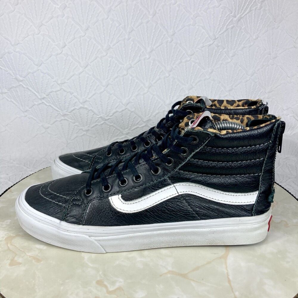 Vans Black and White Sk8-Hi Sneakers - Picture 6 of 12